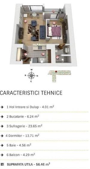Vanzare apartament 2 camere, Cortina Residence, parcare inclusa - 12