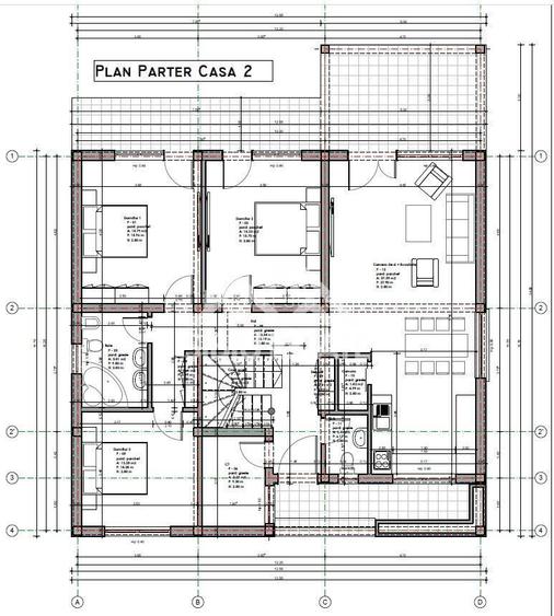 Casa un nivel cu mansarda, teren 500mp NOU - 2