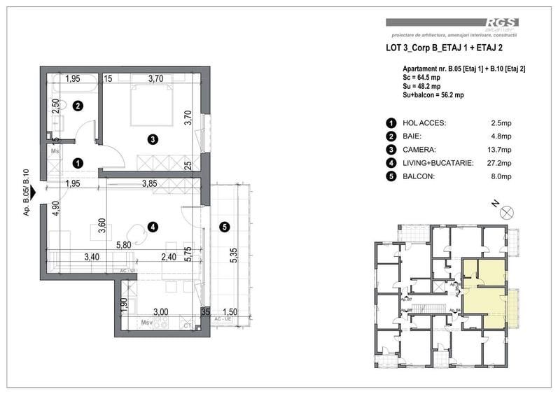 Apartament cu 2 camere, zona Freidorf - Comision 0% - 6