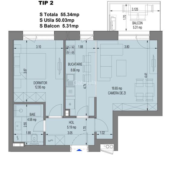 Apartament 2 camere | Nusco City – Faza 2 | Vedere panoramică | Proprietar - 14