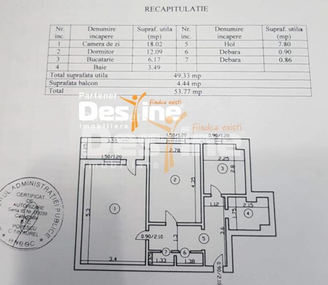 MIRCEA CEL BATRAN, Apartament 2 camere, decomandat, 109.900 Euro - 6