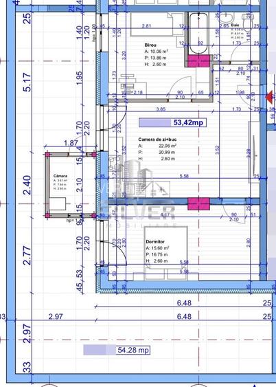 Apartament cu 3 camere/terasa de 54mp/boxa/imobil NZEB. - 2