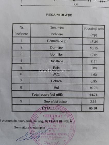 Apartament 3 camere de vânzare Tomești, Direct Proprietar,Mutare Imediată. - 9