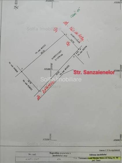 678 mp. str. N.S. de Hateg nr.96, str. Sanzaienelor este perpendiculara pe teren - 3