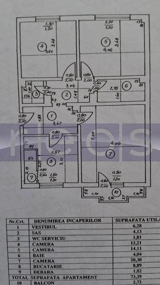 VANZARE 3 CAMERE | DECOMANDAT- VEDERE MIXTA |  ZONA NERVA TRAIAN - 11