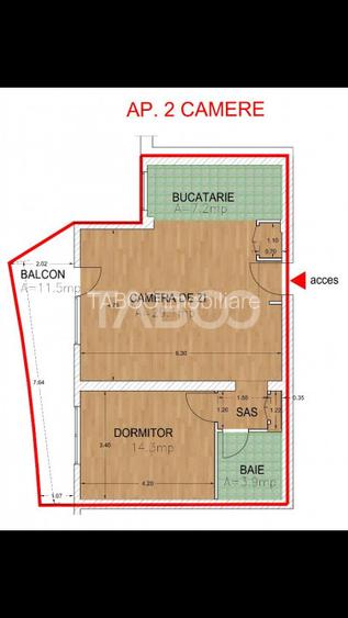 Apartament 2 camere 60 mpu etaj 8 mobilat si utilat Rahovei Sibiu - 1