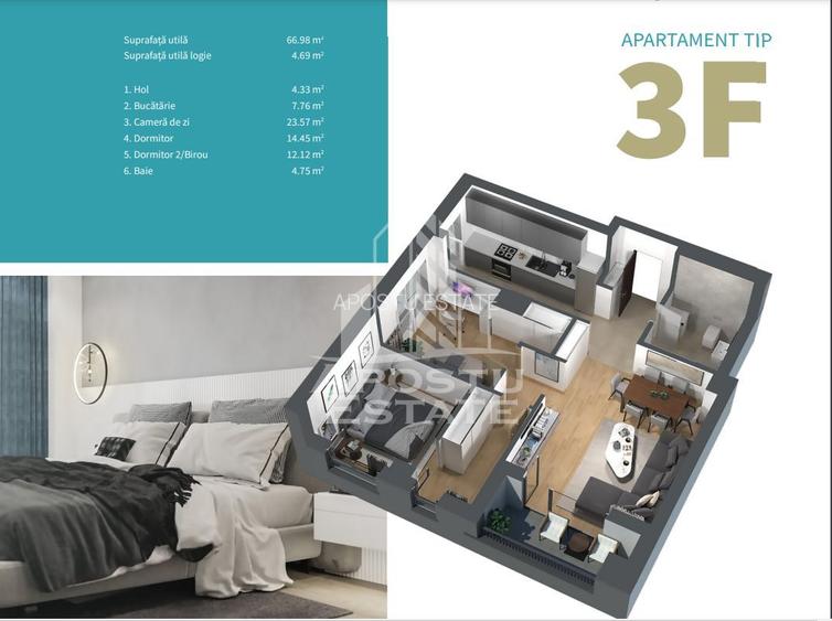 Apartament cu 3 camere, complex rezidential nou, zona Centrala - 4