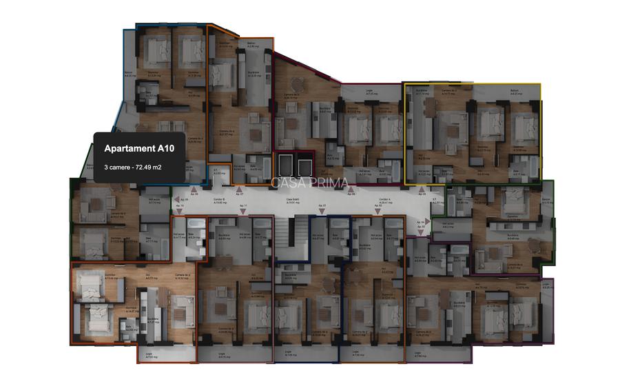 Ap. 3 camere, 2 bai, bucatarie separata, balcon, 80m, PREMIUM! - 6