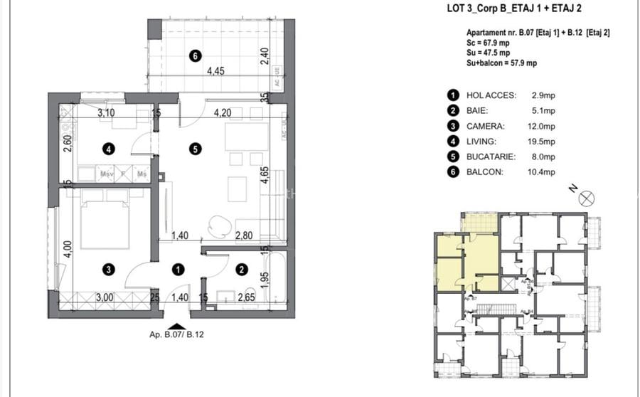 Apartament 2 camere, etaj 1, cu LIFT, balcon 10 mp-Timisoara - 8