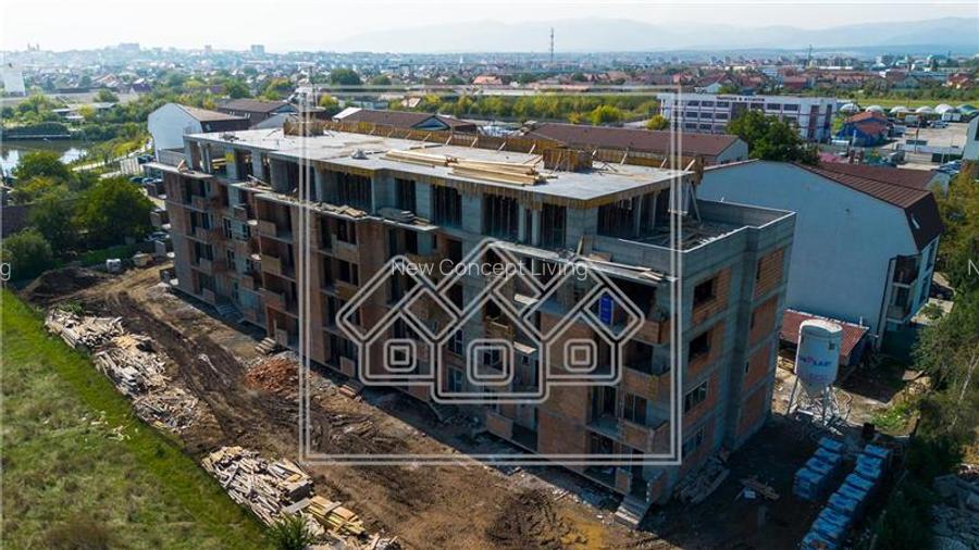 Apartament de vanzare in Sibiu - 2 camere - bloc nou - curte proprie - 12