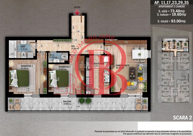Inchiriere 3 camere Pallady metrou Teclu Parcare Subterana - 17