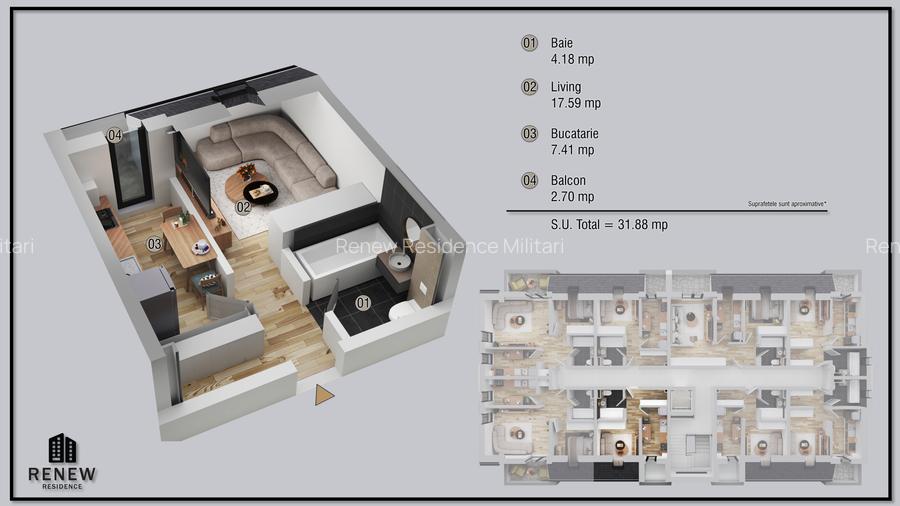 Garsoniera decomandata - 2