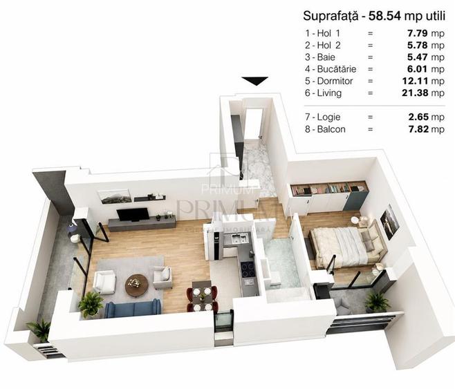 ARADULUI - BLOC NOU - 2 CAMERE - CENTRALA PROPRIE - CLIMA - PARCARE INCLUSA - 10