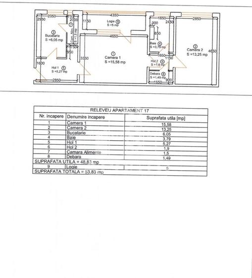 Apartament cu 2 camere, conf 1, semidecomandat, zona Spitalul Judetean - 13