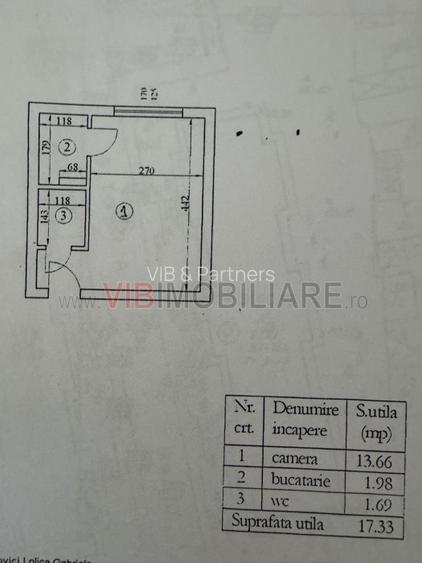 Piata Alba Iulia - Str Moise Nicoara - Garsoniera - mobilata/ utilata - 18mp - 9
