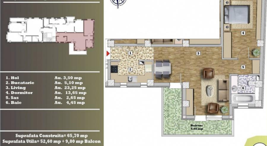 Apartament 2 camere elegant, terasa 10 mp, Romexpo, lift, parcare - 6