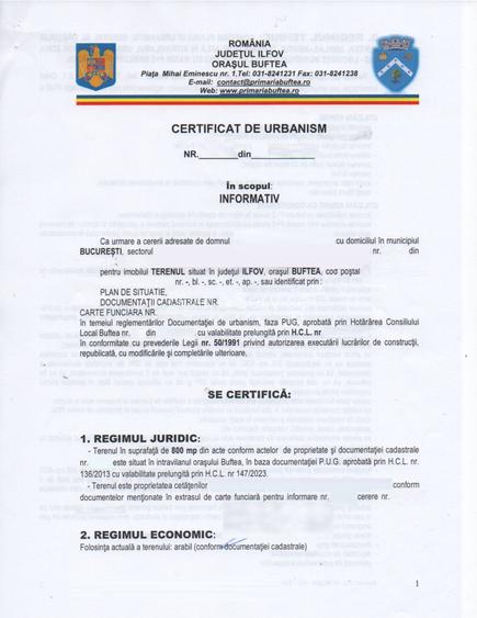 Vanzare teren intravilan imprejmuit 800mp Buftea - 10