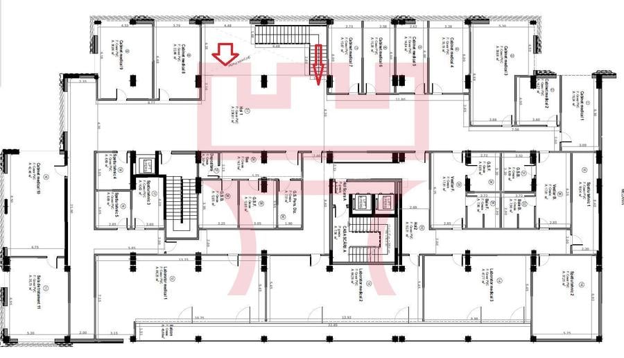 Spatiu 1200mp lift propriu functiuni mixte medical birouri invatamant - 2