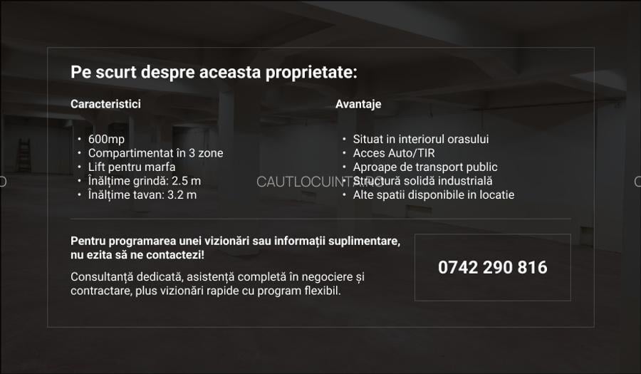 Spațiu Producție/Depozitare 600mp | 2.5-3.2m Inaltime | Bucur Obor - 4