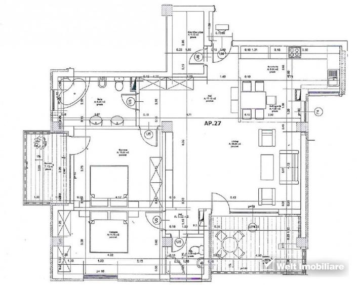 Apartament 3 camere, ultrafinisat, mobilat si utilat, panorama unica !  - 4