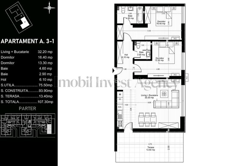 Apartament 3 camere de vanzare Pipera - 1