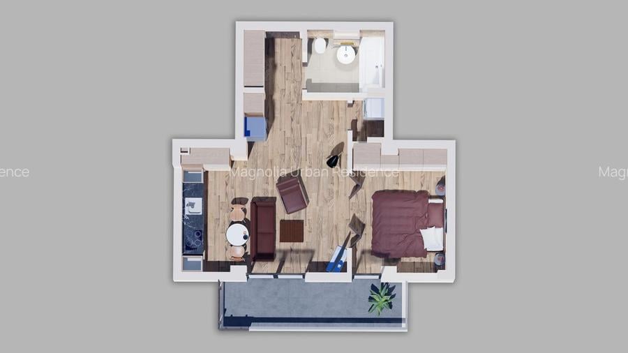 53D Studio Dublu 59mp Vedere Sud, Lux Metrou Straulesti Baneasa Sisesti - 4