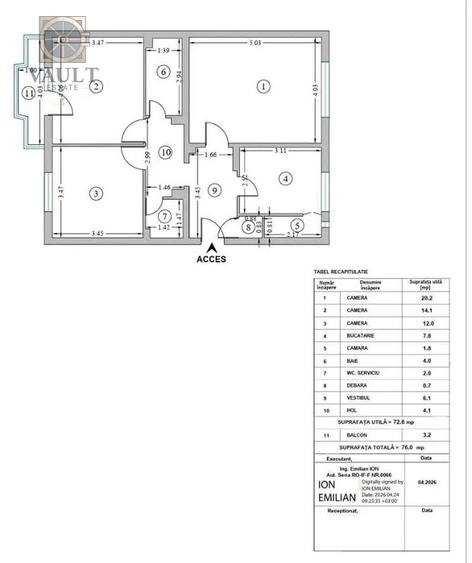 Apartament 3 camere Tei-Teiul Doamnei-Imobil Reabilitat - 1