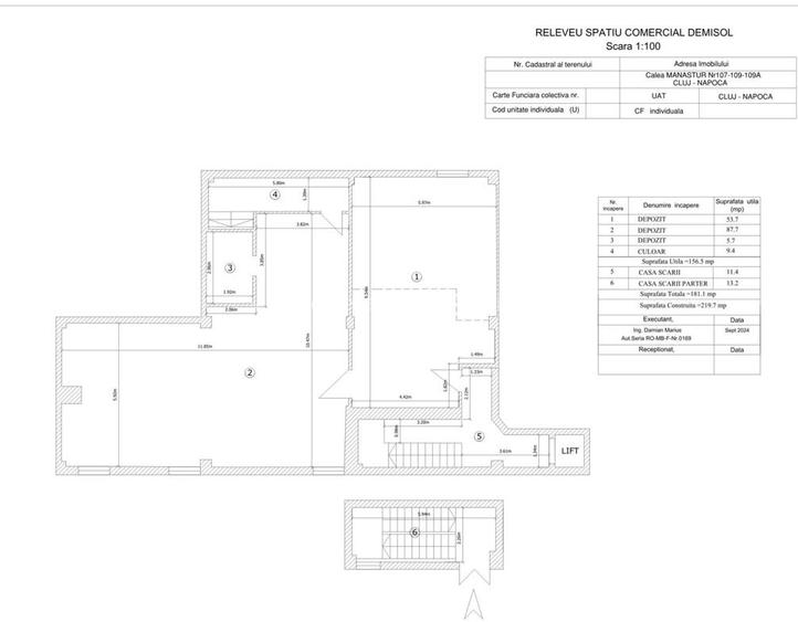 Spatiu Com/Depozitare, Calea Manastur nr 107-109-109A demisol Preț Negociabil - 2