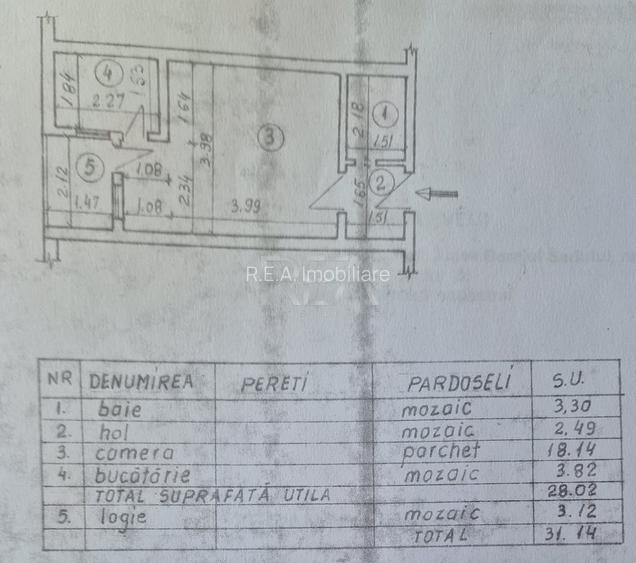Garsonieră Titan, an 1974, metrou, 31 mp, anvelopat - 8