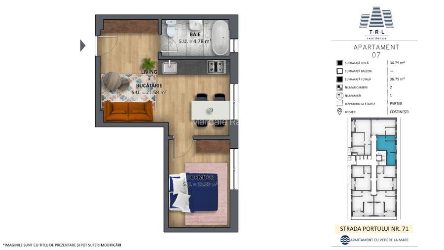 Apartamente/garsoniere de vanzare, prima linie la mare, Costinesti-Epava - 8