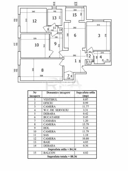 4 camere - Rahova - Centrala proprie - 21