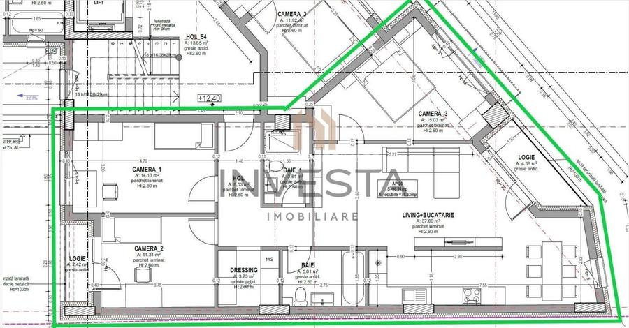 Apartament nou cu 3 camere, predare 2026, zona Centrala! Pret cu TVA! - 1