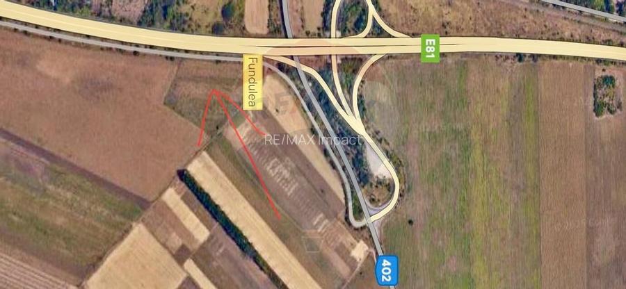 Teren 17112 mp de vanzare, A2 Fundulea, Autostrada Soarelui - 2