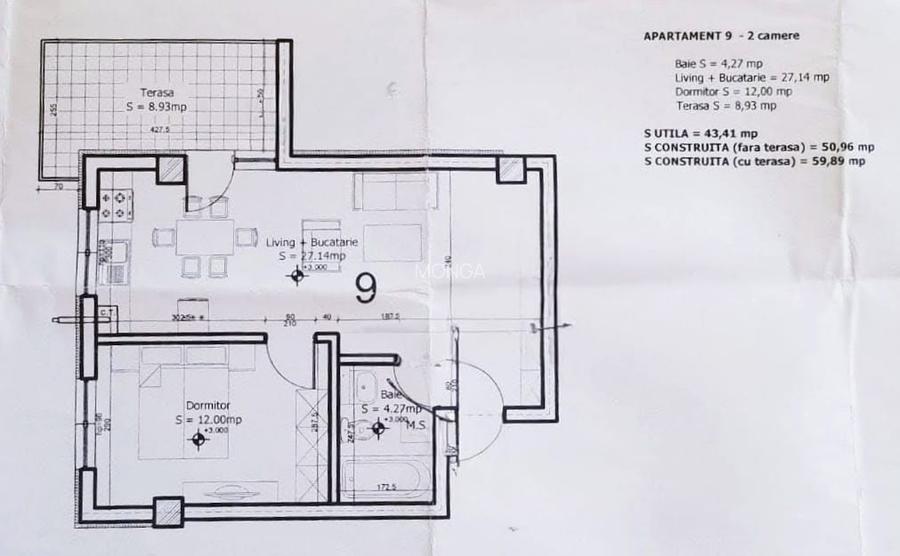 Apartament 2 camere 43mp +9mp terasa | 0 Comision | Otopeni langa Mega Image - 5