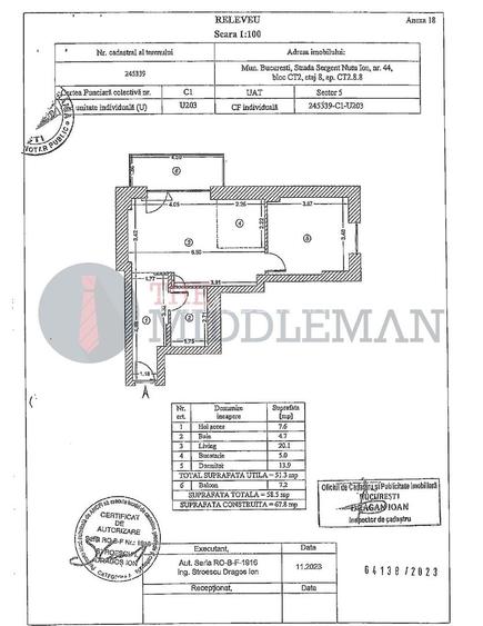 Apartament 2 camere de închiriat - ONE COTROCENI PARK - 1