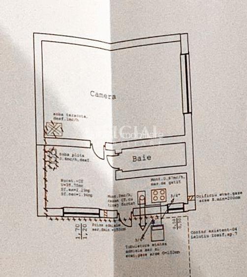 Apartament 1 Camera | 41 m2  | Curte comuna| Zona Central Baritiu - 15