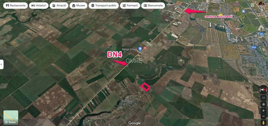 De vanzare teren 6.2HA langa lac si padure/DN4- soseaua Oltenitei - 2