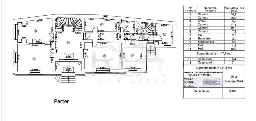 Casa de birouri de inchiriat 11 camere - 29