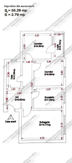 ⏩ Inel II - 3 Camere Decomandate 58m² Mobilat Utilat Izolat Centrala - 11