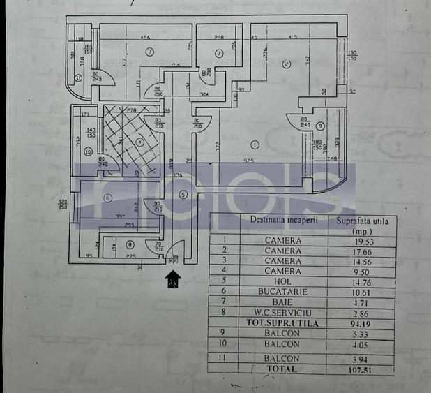 VANZARE 4 CAMERE  DECOMANDAT UNIRII -FFANTANI - 15
