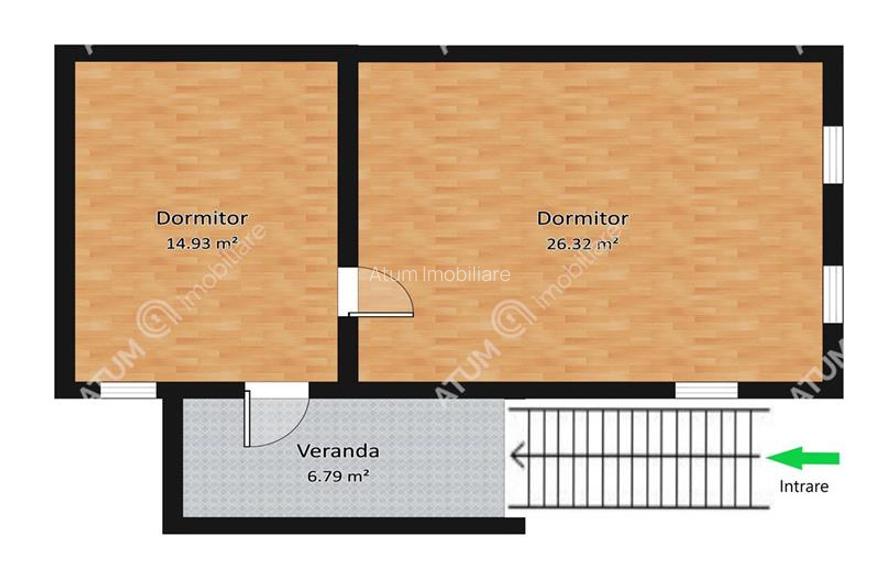 Casa individuala compusa din 2 corpuri teren 2000 mp loc Chirpar Sibiu - 7