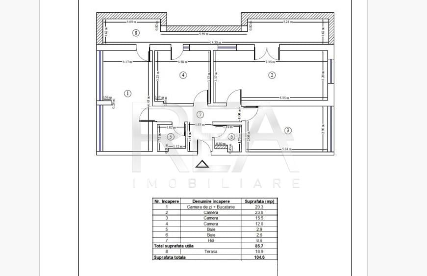 4 Camere 105m.p. + 2 Parcari | Bloc Nou Zona Giulesti - 9