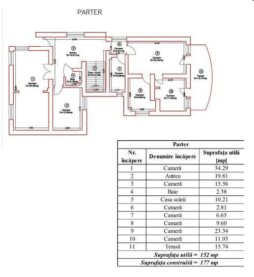 Cladire cu potential, teren 539mp,  12 camere, zona Gruia - 17