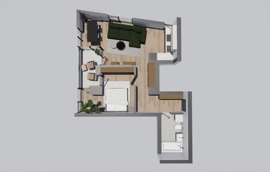 Apartament 2 camere , etaj 4, Alenia Botanic Park