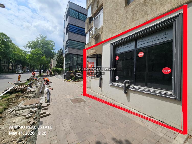 Spatiu Comercial - 40mp - 2 camere+zona Receptie - pe Ferdinand - 500euro - 2