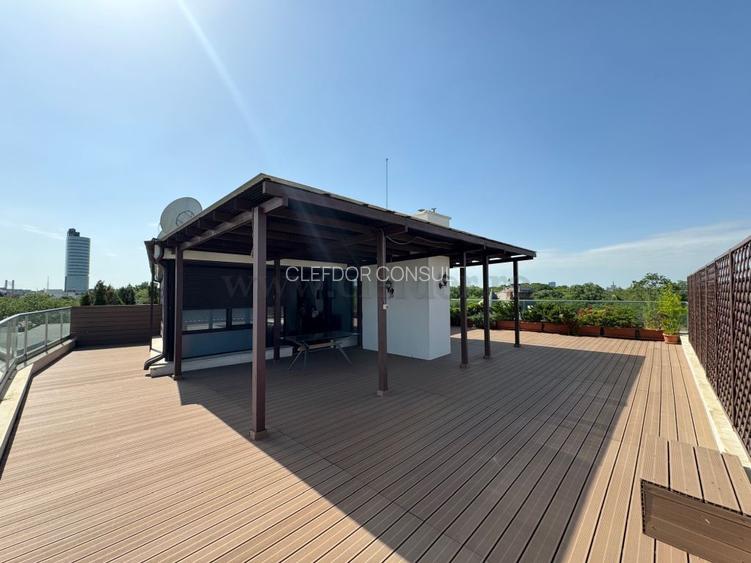 Aviatorilor - penthouse cu 5 camere de inchiriat, terasa 134mp - 15