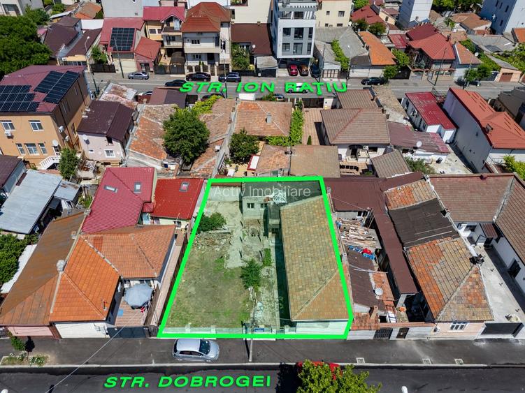 Teren 339 mp, orientare Sud | Deschidere 17,69 m | Str Dobrogei nr. 42 - 2