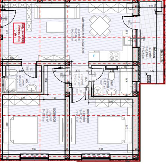 Apartament 3 camere 2 bai decomandat etaj 1 - zona Selimbar SIBIU - 10