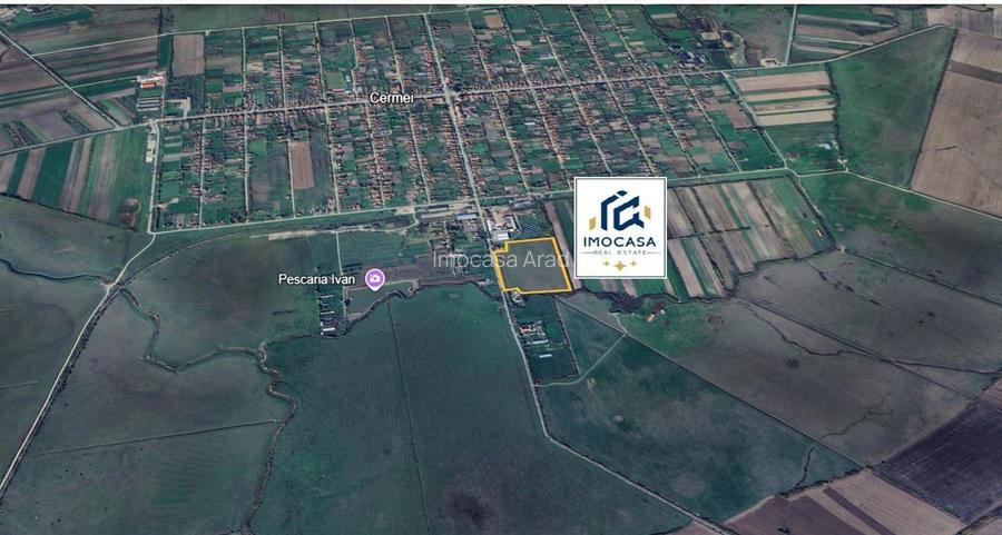 De vanzare Teren intravilan 46.336 mp Cermei Arad, FS DJ793 utilități - 2