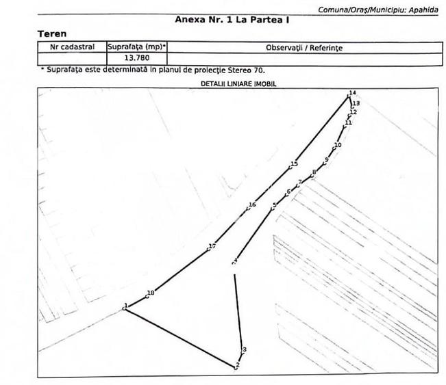 Teren 13.780 mp, Apahida, Cluj - Ideal pentru Investiție - 1